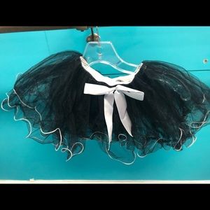 Black tutu with white accents